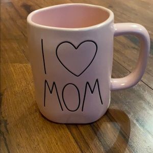 Rae Dunn pink I love mom mug